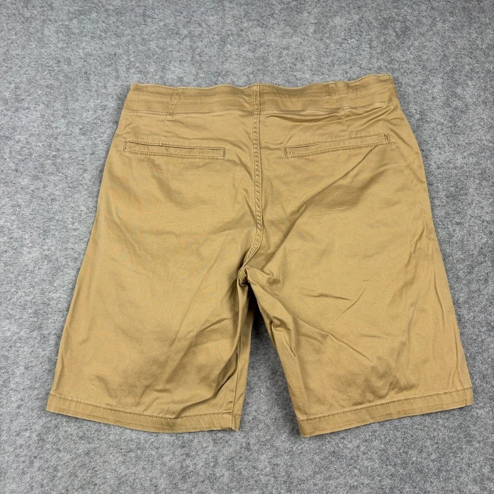 Wrangler Ultra Flex Shorts Mens M Tan Chino Drawstring Adult Casual Outdoors